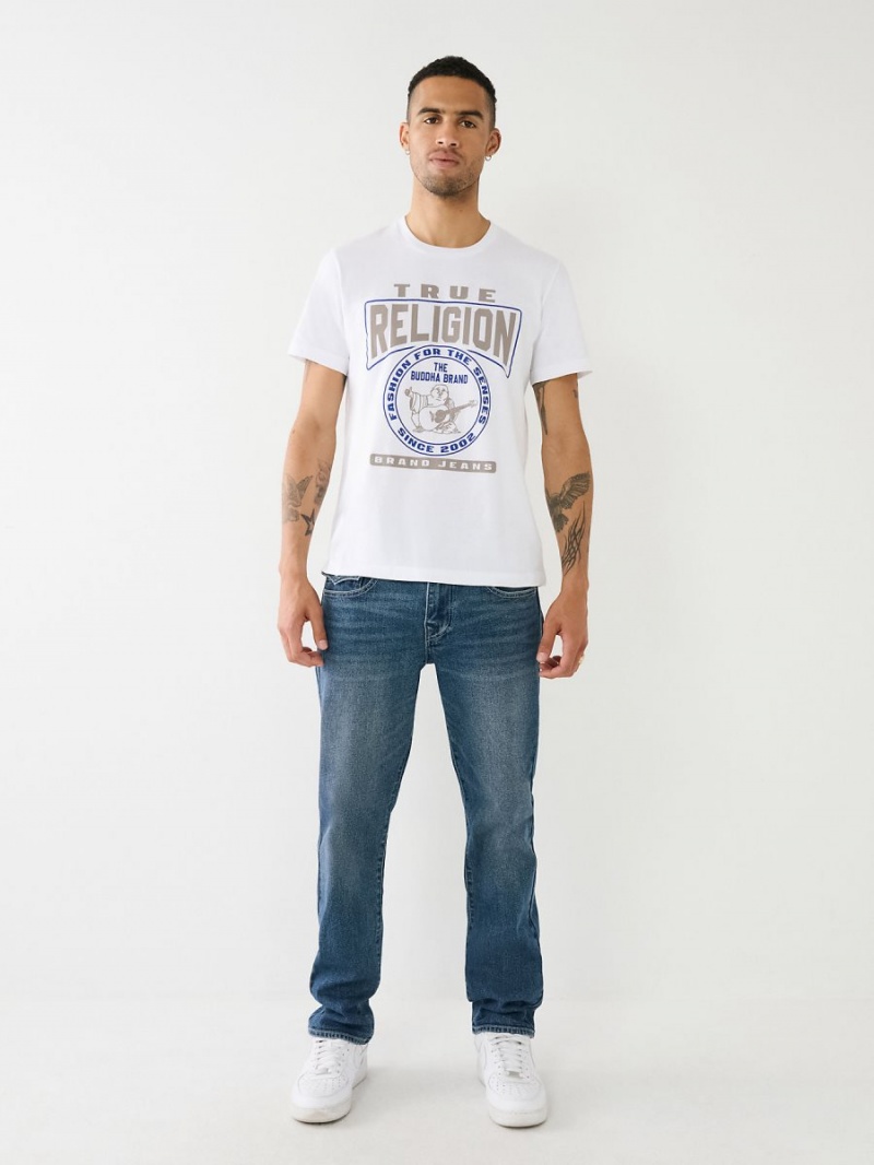 Camiseta True Religion Buddha Logo Crew Neck Blancas | 83LRZVSHK