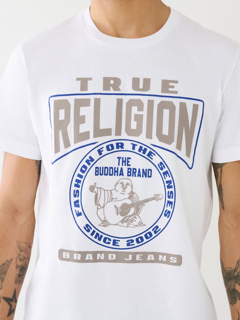 Camiseta True Religion Buddha Logo Crew Neck Blancas | 83LRZVSHK