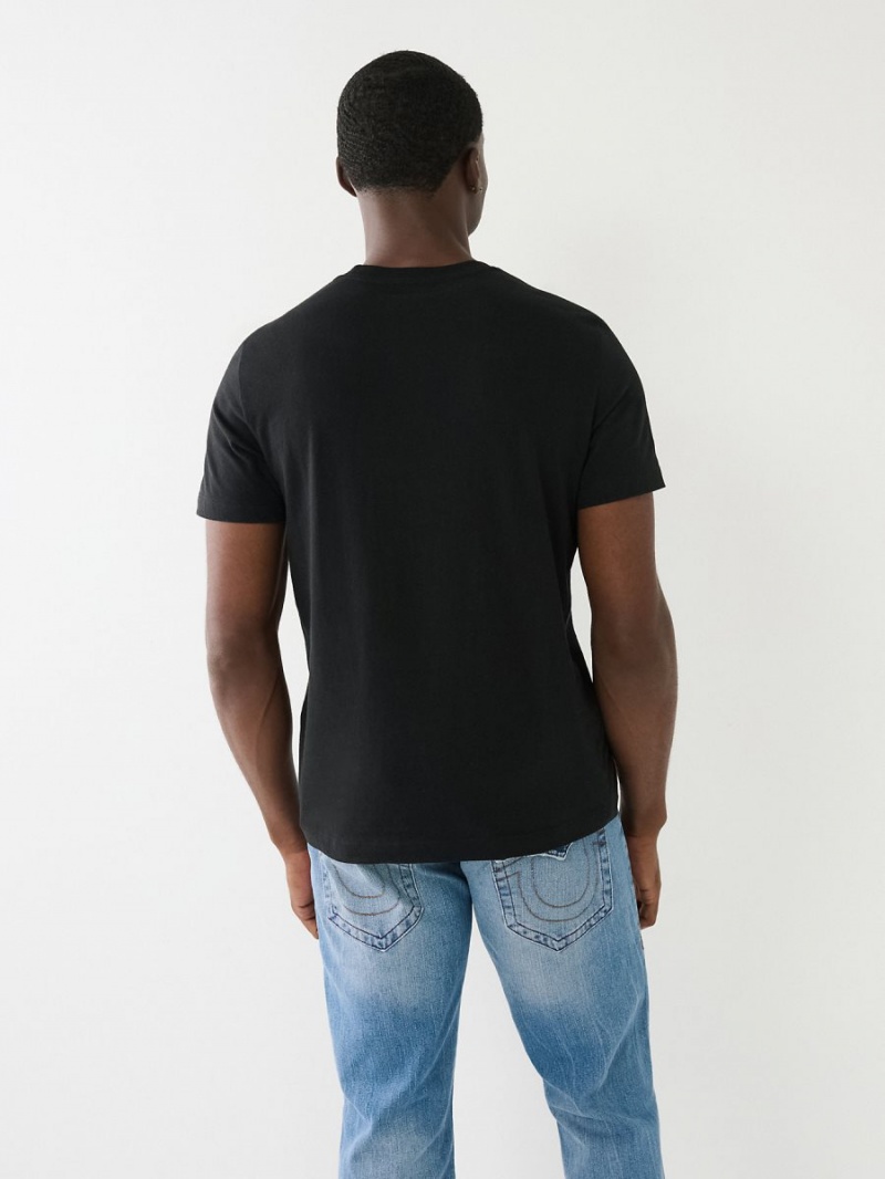 Camiseta True Religion Buddha Logo Crew Neck Negras | 76NVAXYFH