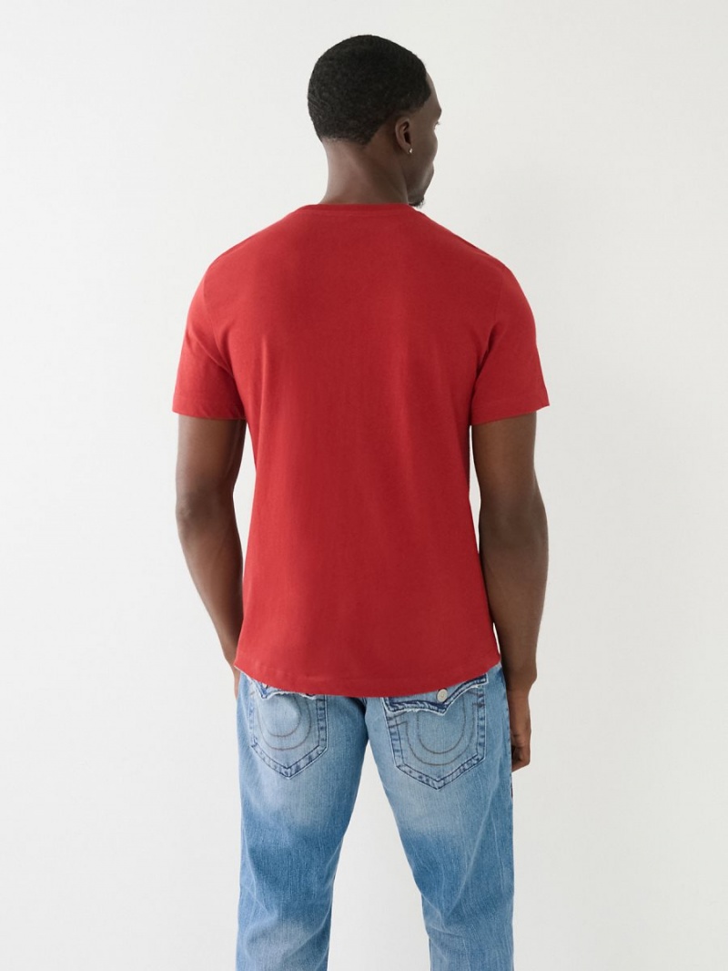 Camiseta True Religion Buddha Logo Crew Neck Rojas | 58IRLNCXW