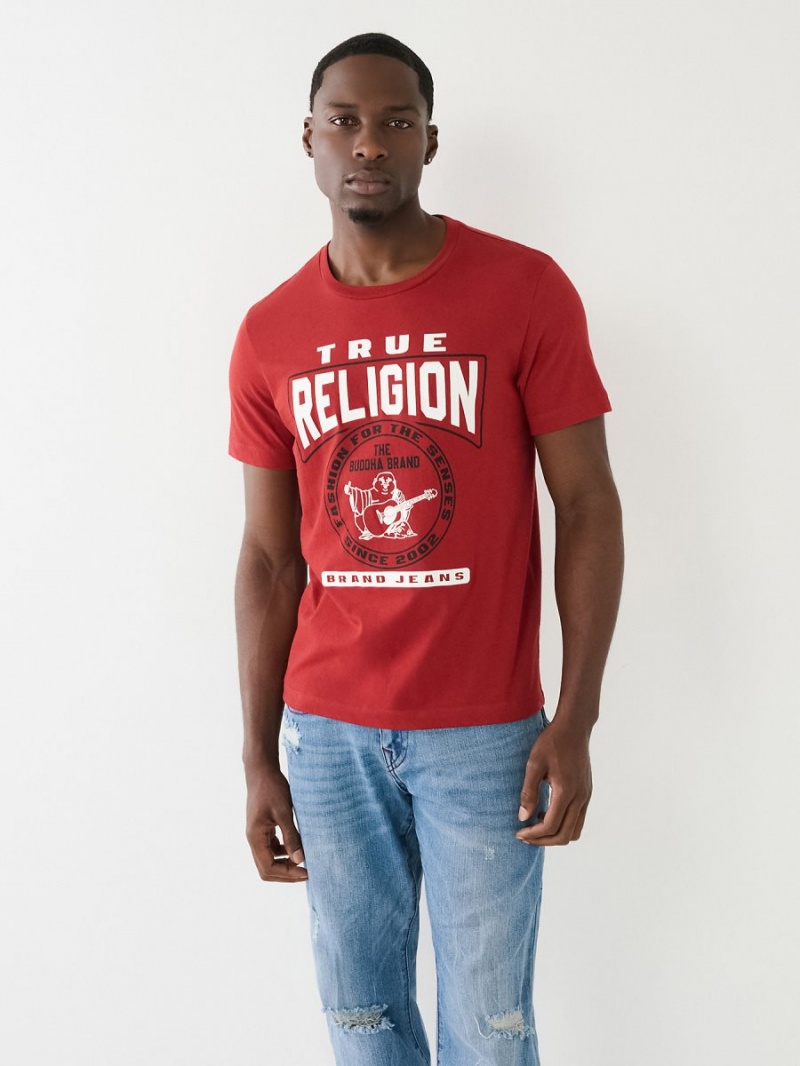 Camiseta True Religion Buddha Logo Crew Neck Rojas | 58IRLNCXW