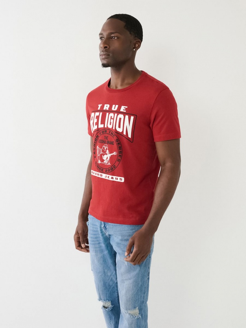 Camiseta True Religion Buddha Logo Crew Neck Rojas | 58IRLNCXW