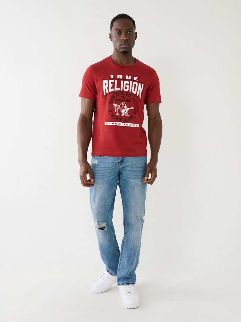 Camiseta True Religion Buddha Logo Crew Neck Rojas | 58IRLNCXW