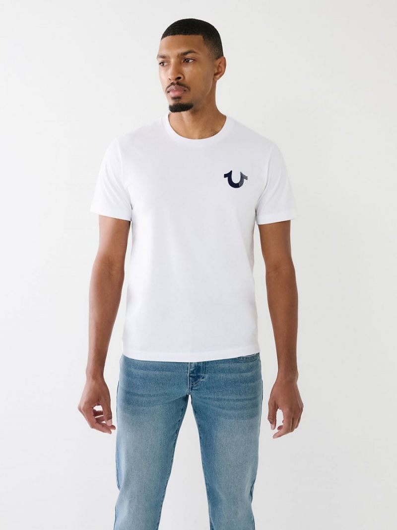 Camiseta True Religion Buddha Logo Crew Blancas | 84LTASOIF