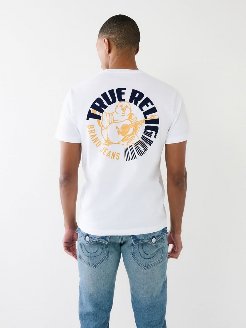 Camiseta True Religion Buddha Logo Crew Blancas | 84LTASOIF