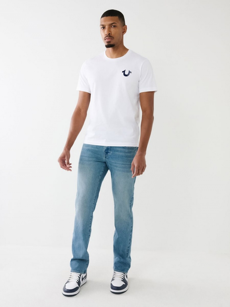 Camiseta True Religion Buddha Logo Crew Blancas | 84LTASOIF