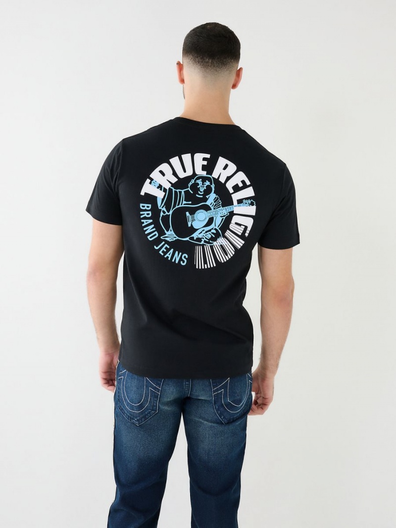 Camiseta True Religion Buddha Logo Crew Negras | 43LGOXSZM