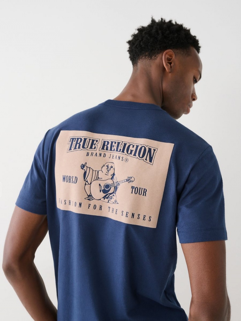 Camiseta True Religion Buddha Logo Navy/Sapphire | 31TMFCBOU