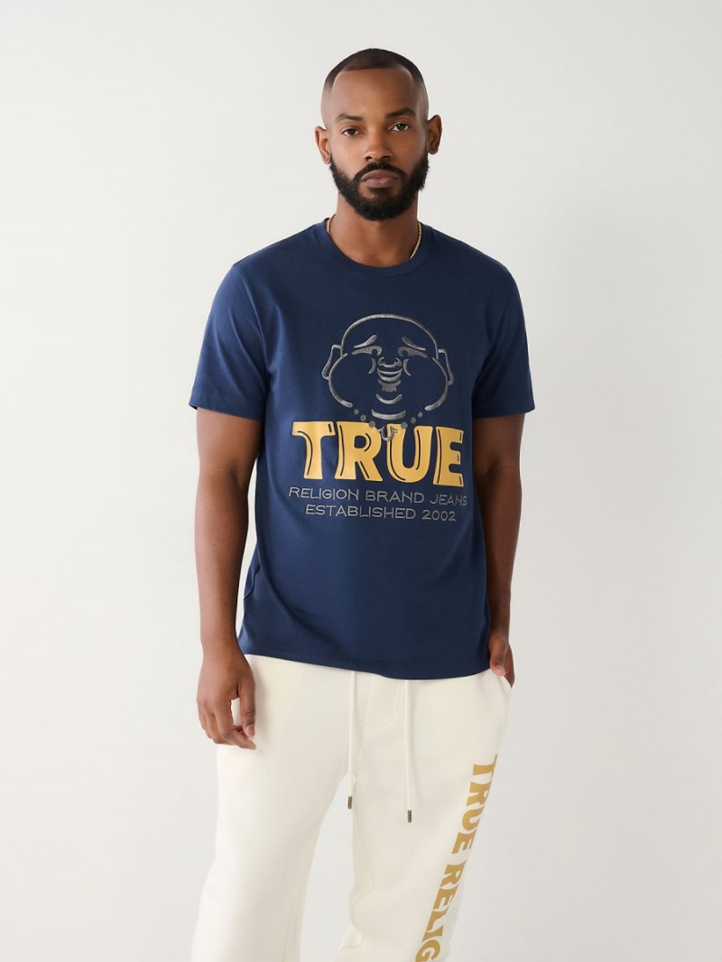 Camiseta True Religion Buddha Logo Navy/Sapphire | 80GFSYVBU