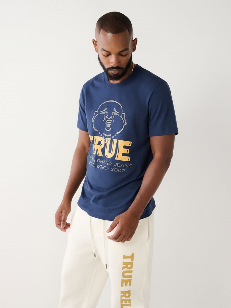 Camiseta True Religion Buddha Logo Navy/Sapphire | 80GFSYVBU