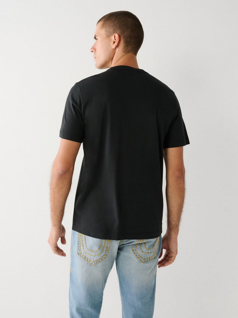 Camiseta True Religion Buddha Logo Negras | 85PSFQICW