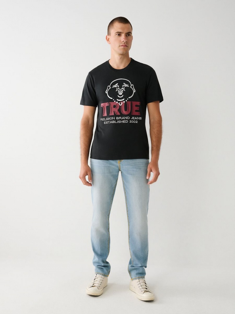 Camiseta True Religion Buddha Logo Negras | 85PSFQICW