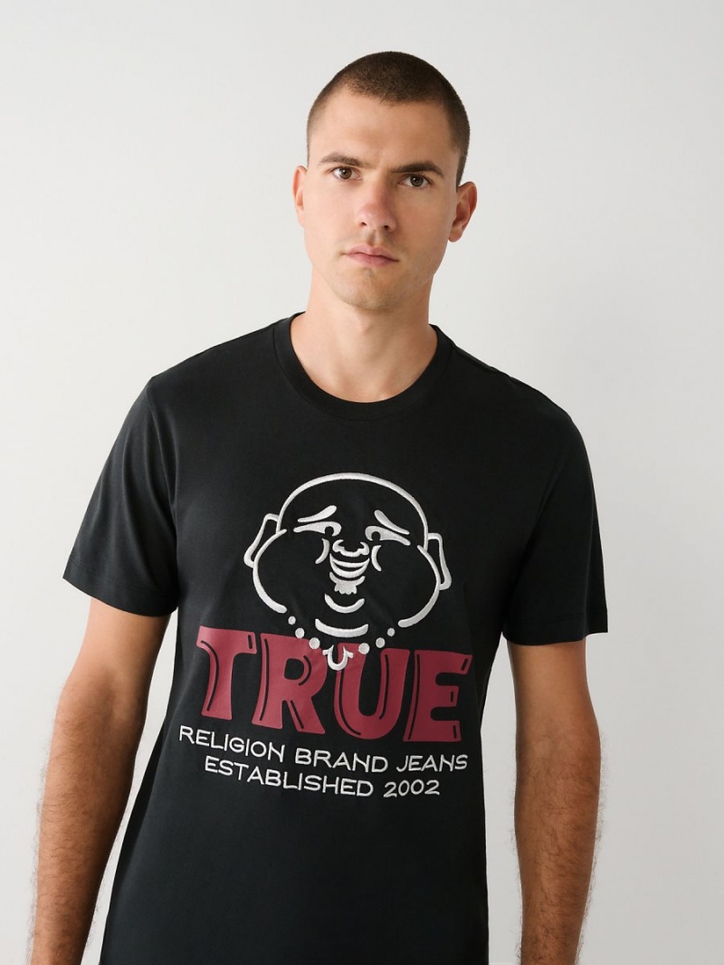 Camiseta True Religion Buddha Logo Negras | 85PSFQICW