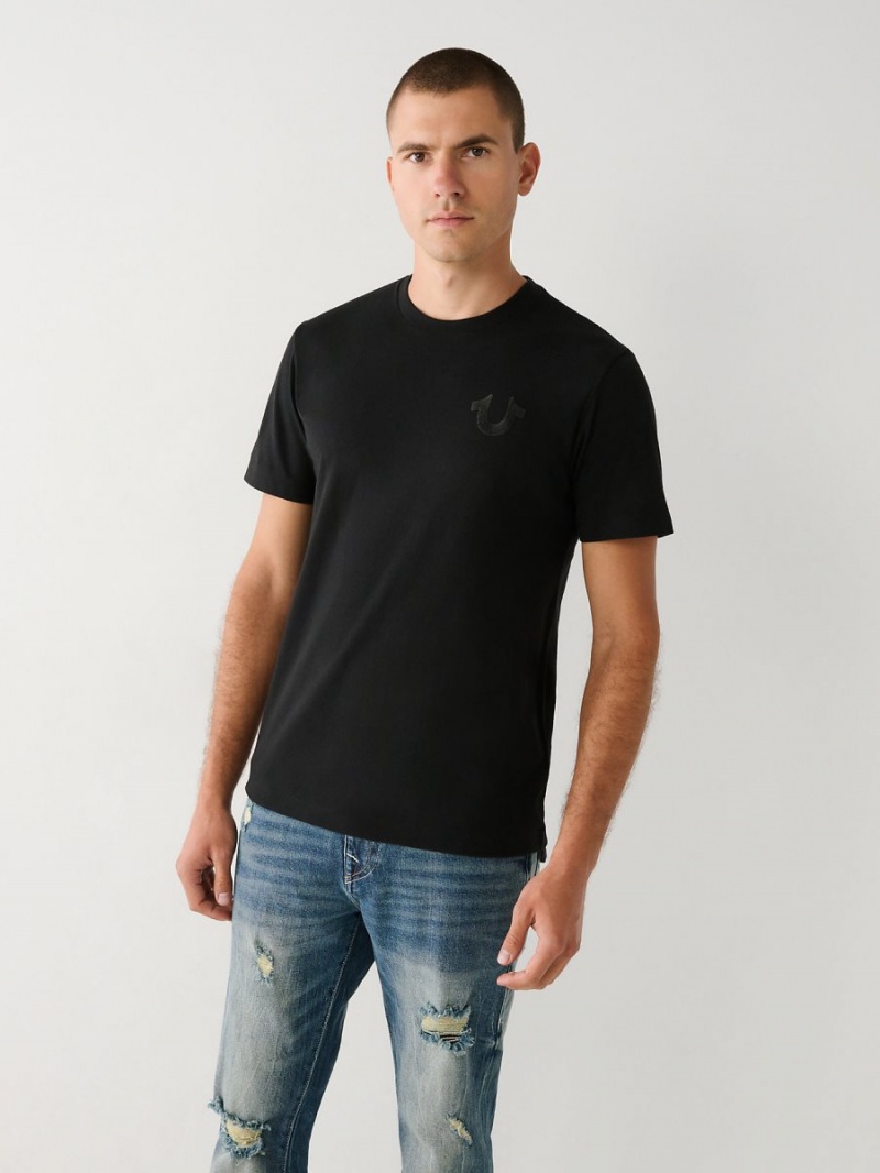 Camiseta True Religion Buddha Logo Negras | 80YXEHTBJ