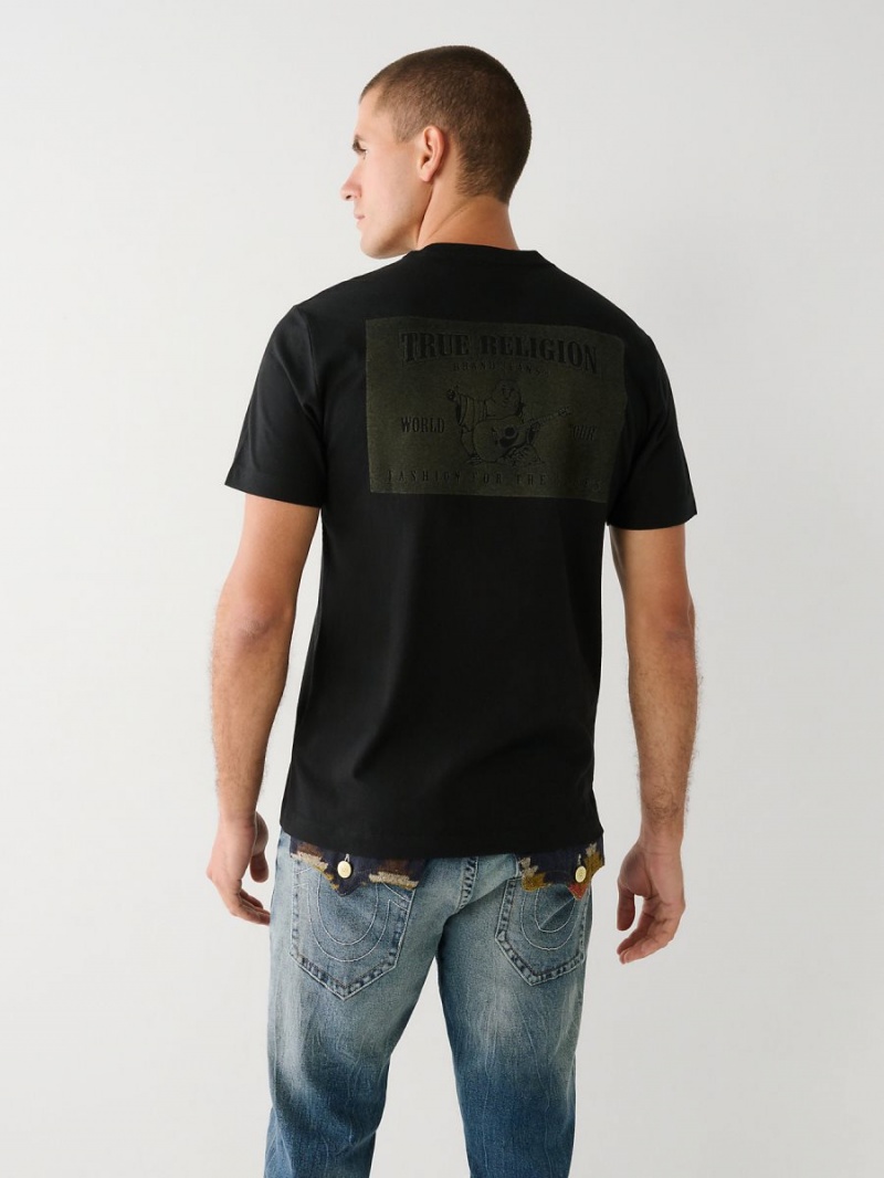 Camiseta True Religion Buddha Logo Negras | 80YXEHTBJ