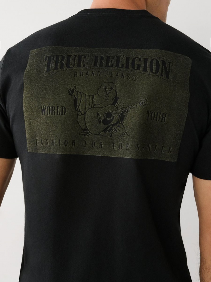 Camiseta True Religion Buddha Logo Negras | 80YXEHTBJ