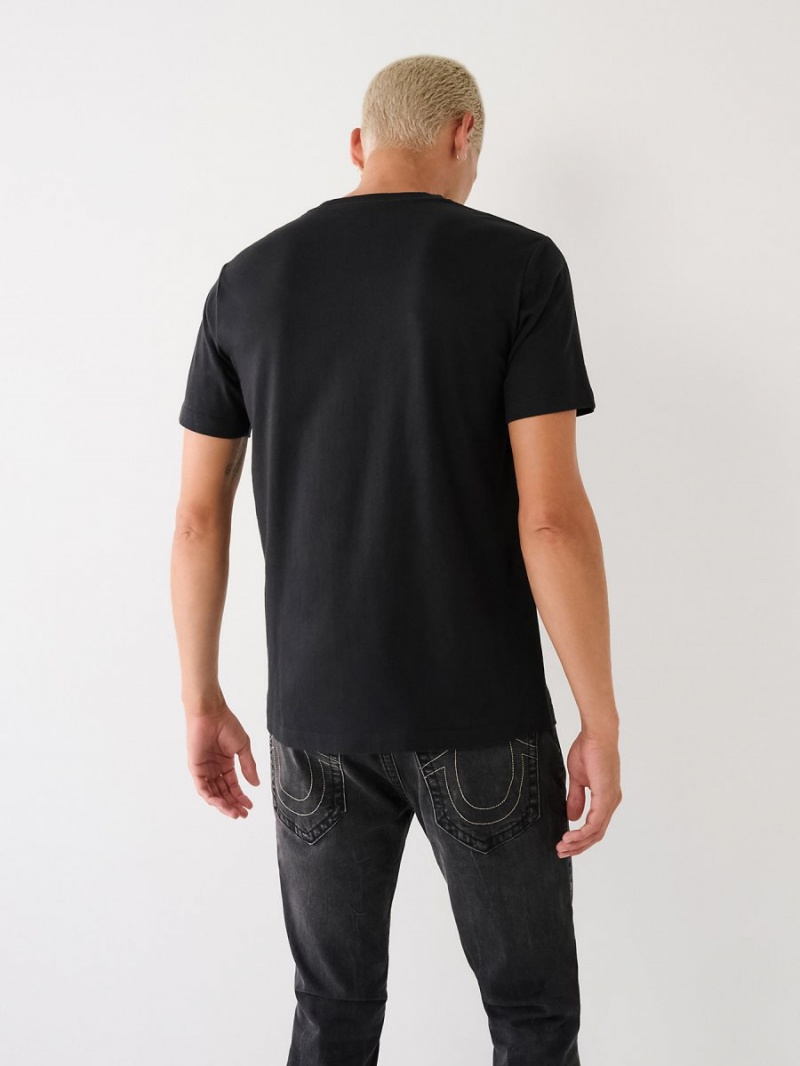 Camiseta True Religion Buddha Logo Negras | 04JDCZTQK