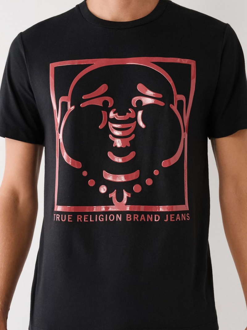 Camiseta True Religion Buddha Logo Negras | 04JDCZTQK