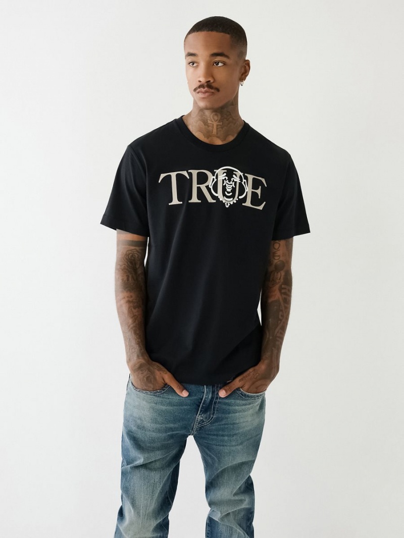 Camiseta True Religion Buddha Logo Negras | 35QFHNBZC