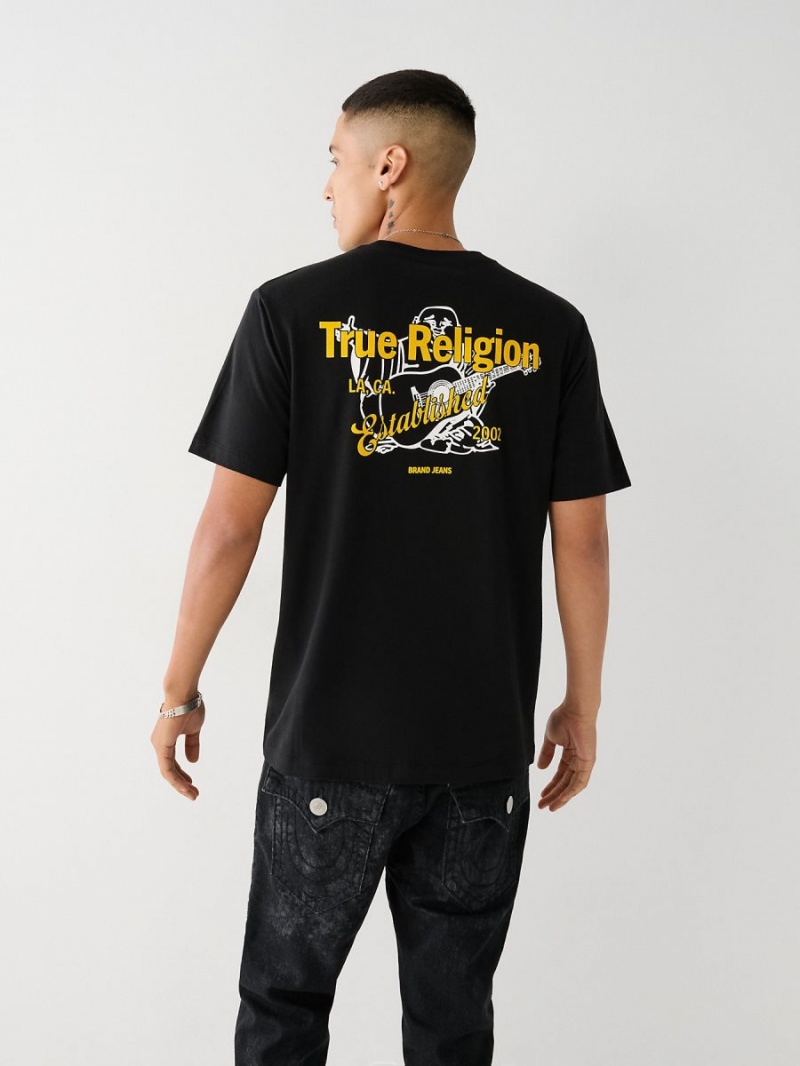 Camiseta True Religion Buddha Logo Negras | 43JALSEDU