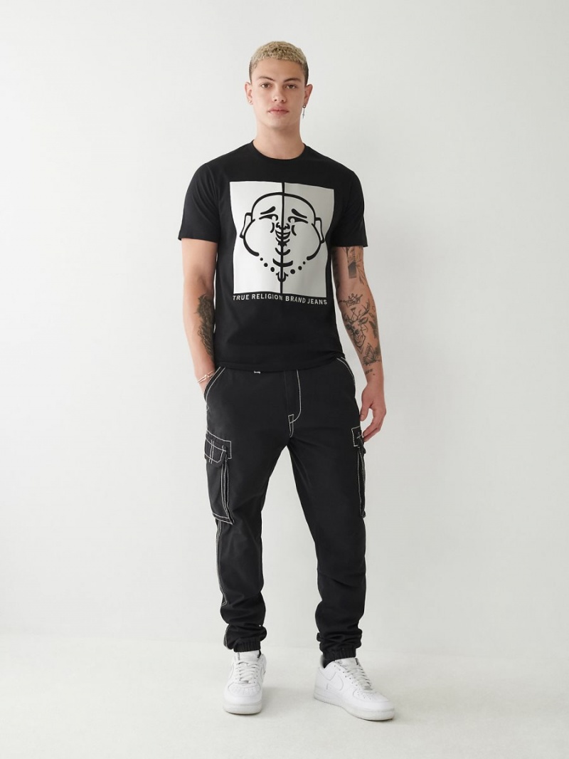 Camiseta True Religion Buddha Logo Negras | 67EHDXQOW