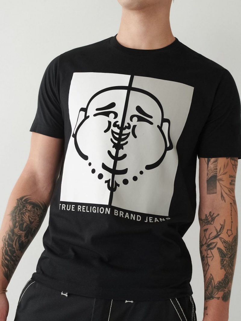 Camiseta True Religion Buddha Logo Negras | 67EHDXQOW