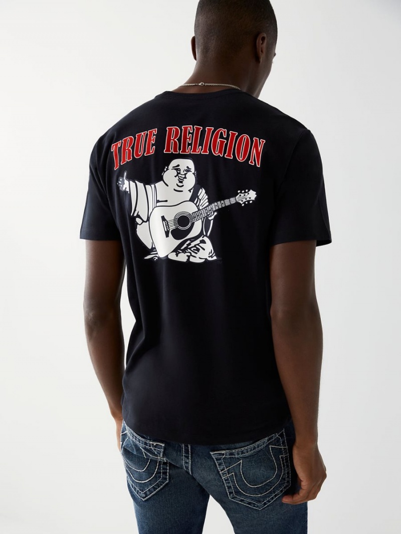 Camiseta True Religion Buddha Logo Negras | 86ZOURIKS