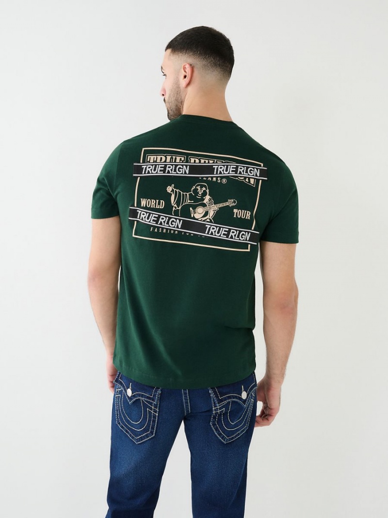 Camiseta True Religion Buddha Logo Rlgn Tape Verde Menta Verde | 16RLZDOXG