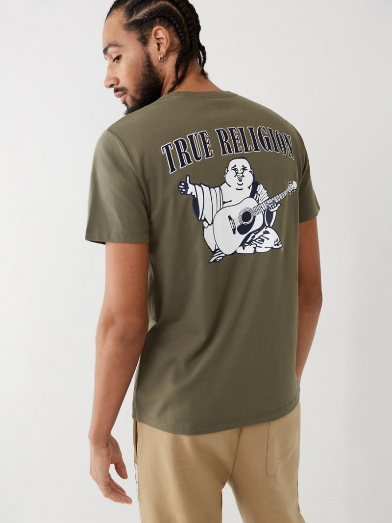 Camiseta True Religion Buddha Logo Verde | 56HIGWXVT