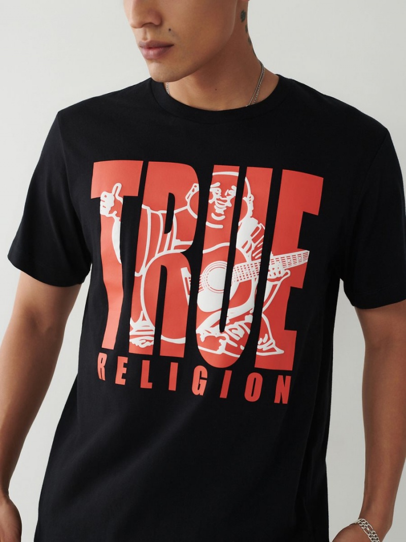 Camiseta True Religion Buddha Negras | 96OISNBTP