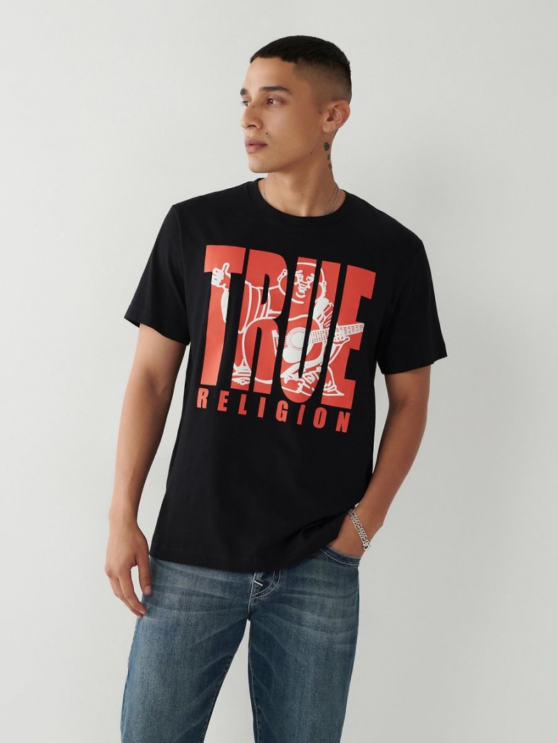 Camiseta True Religion Buddha Negras | 96OISNBTP