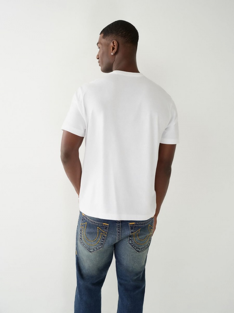 Camiseta True Religion Buddha Relaxed Blancas | 14TWNSVJD