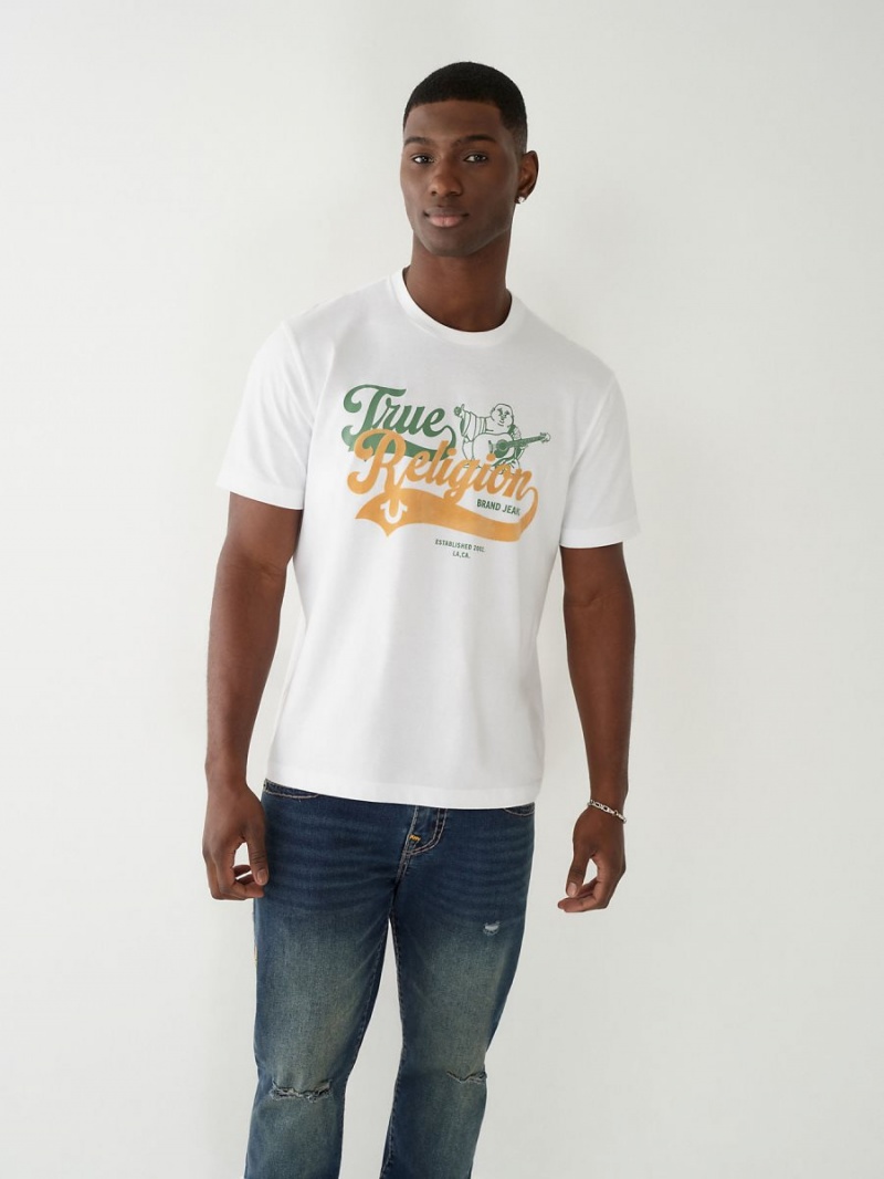 Camiseta True Religion Buddha Relaxed Blancas | 14TWNSVJD