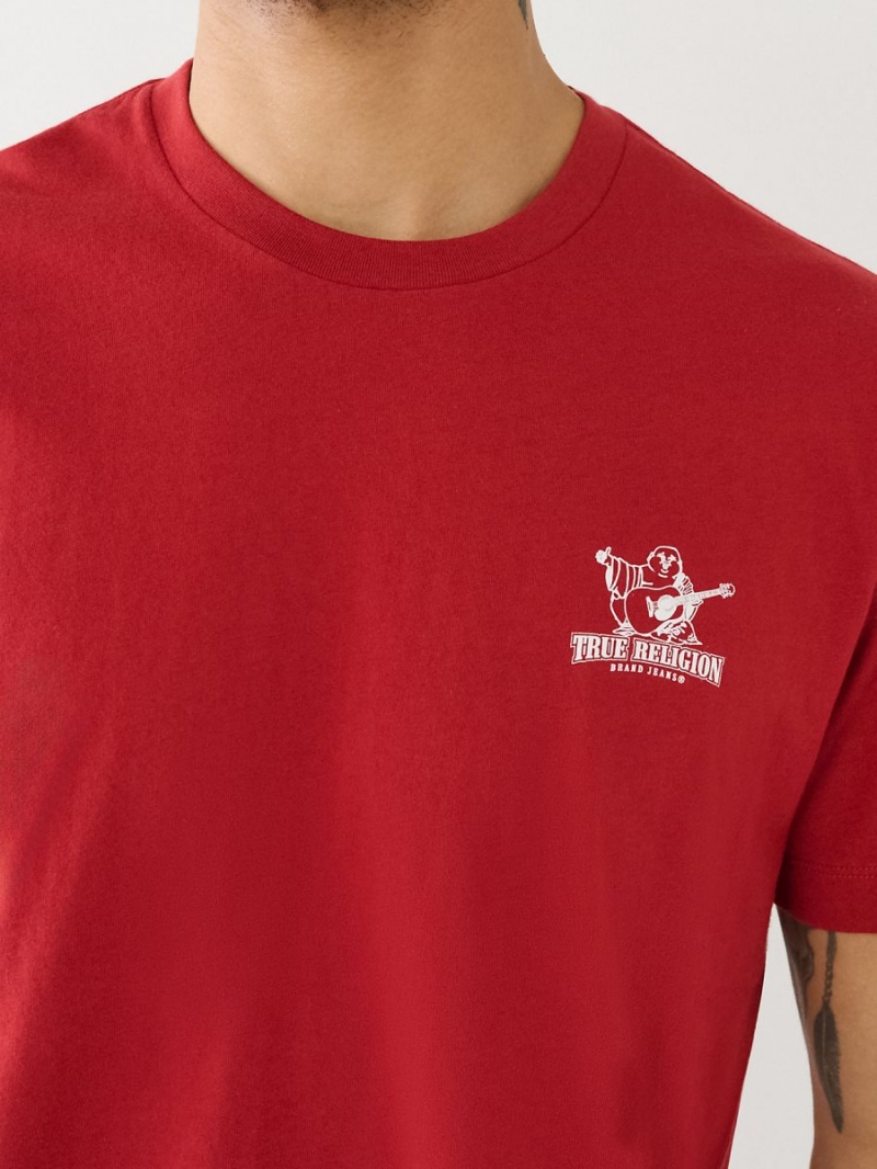 Camiseta True Religion Buddha Sunrise Logo Rojas | 05OLFDNVB