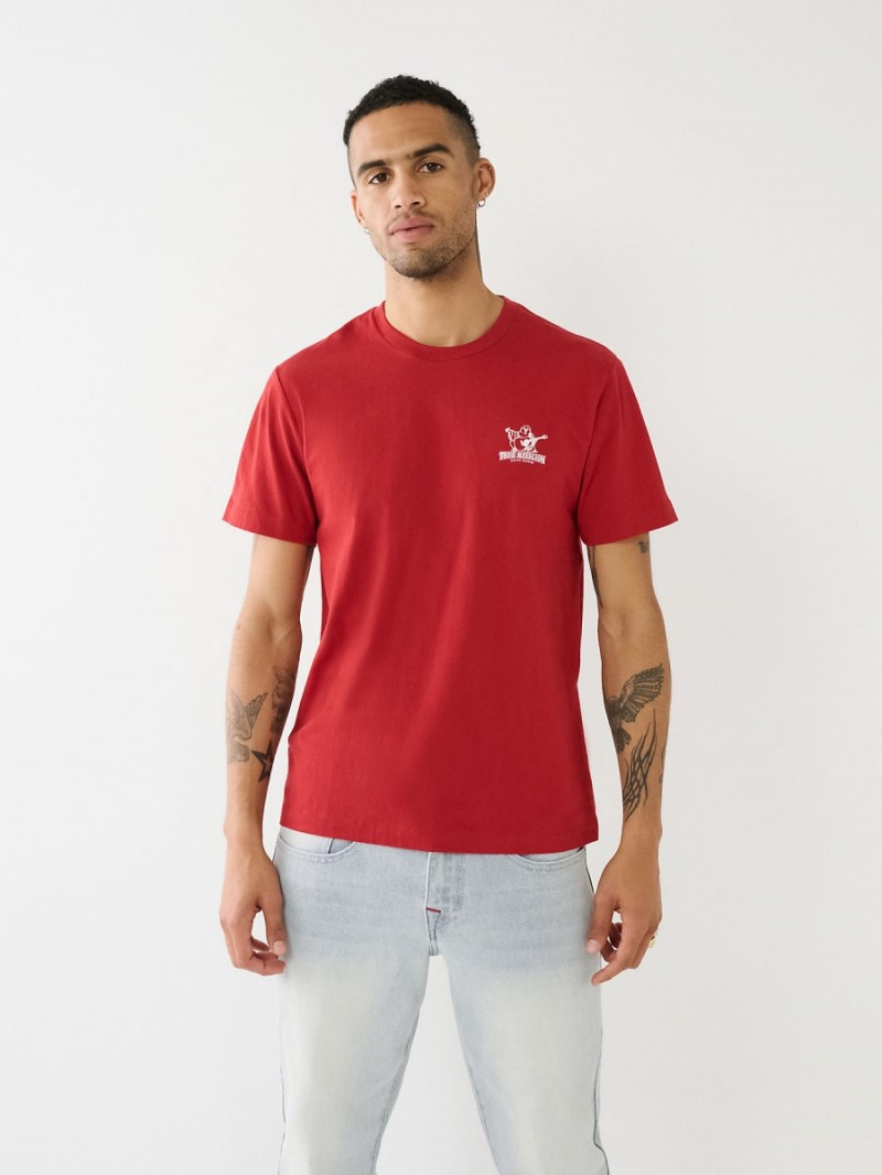 Camiseta True Religion Buddha Sunrise Logo Rojas | 05OLFDNVB