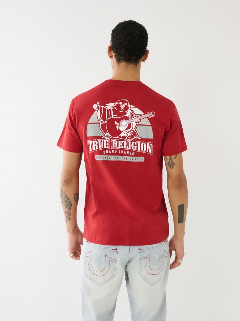 Camiseta True Religion Buddha Sunrise Logo Rojas | 05OLFDNVB