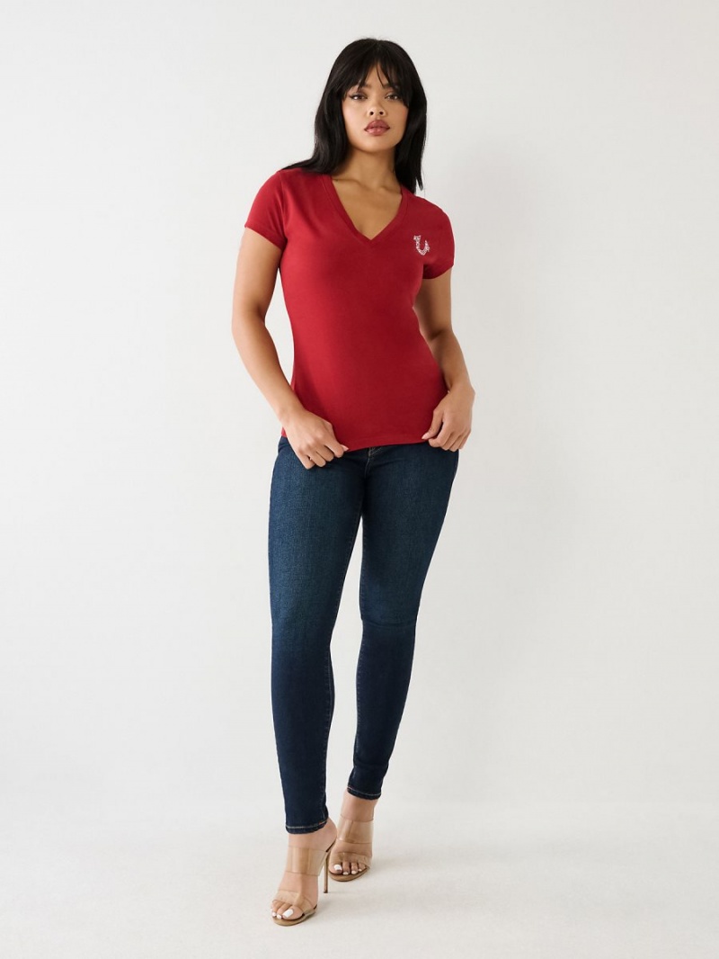 Camiseta True Religion Crystal Buddha V Rojas | 59FDSBUQH