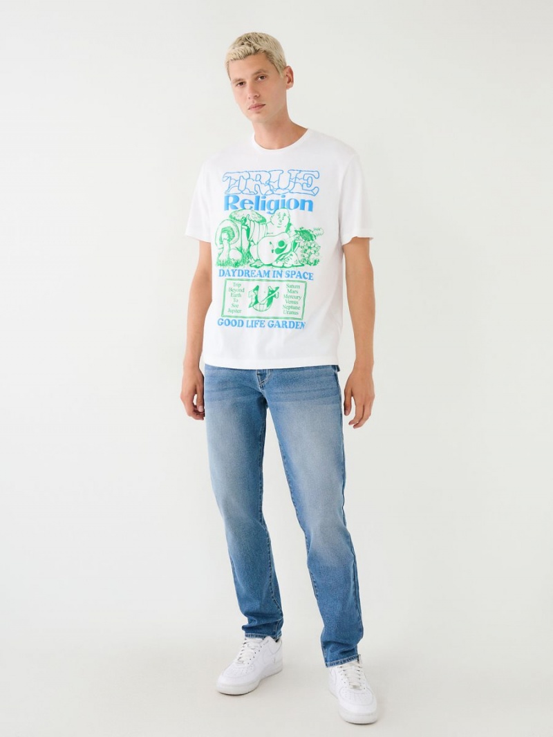 Camiseta True Religion Daydream Buddha Estampadas Relaxed Blancas | 09KCGAVIF