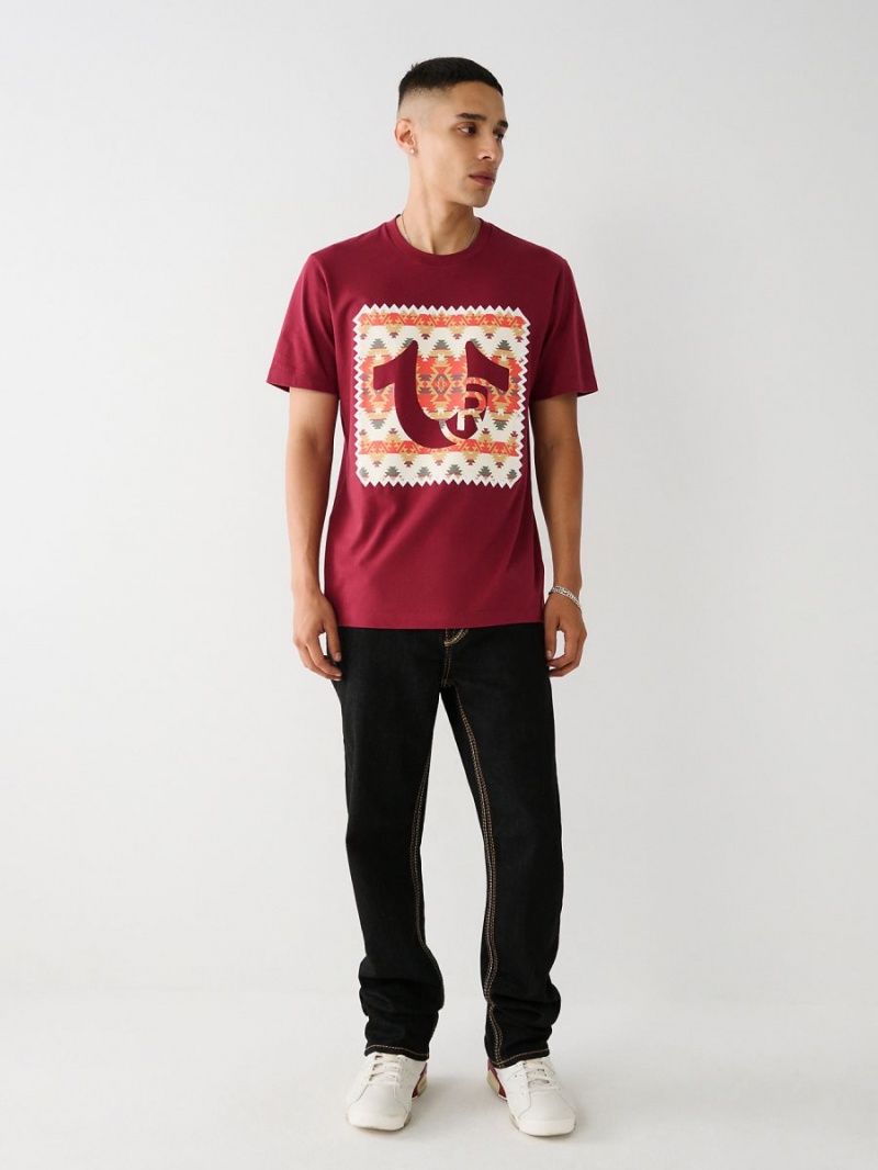 Camiseta True Religion Estampadas Logo Cranberry | 19CVBRTFP