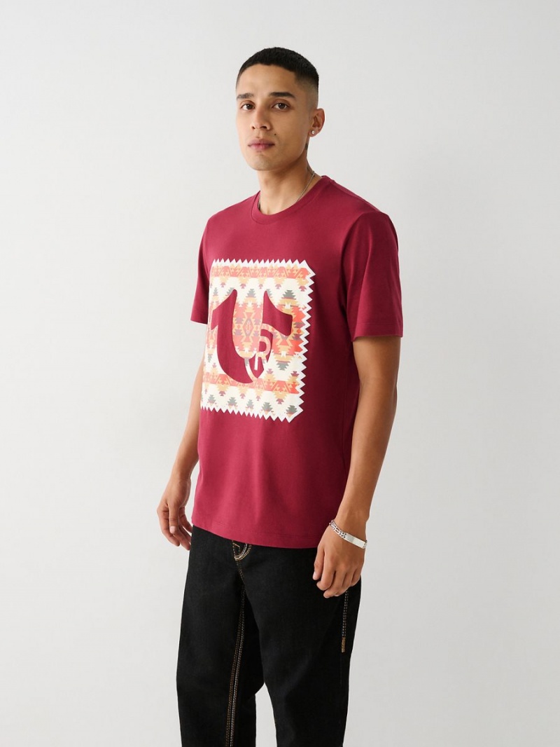 Camiseta True Religion Estampadas Logo Cranberry | 19CVBRTFP