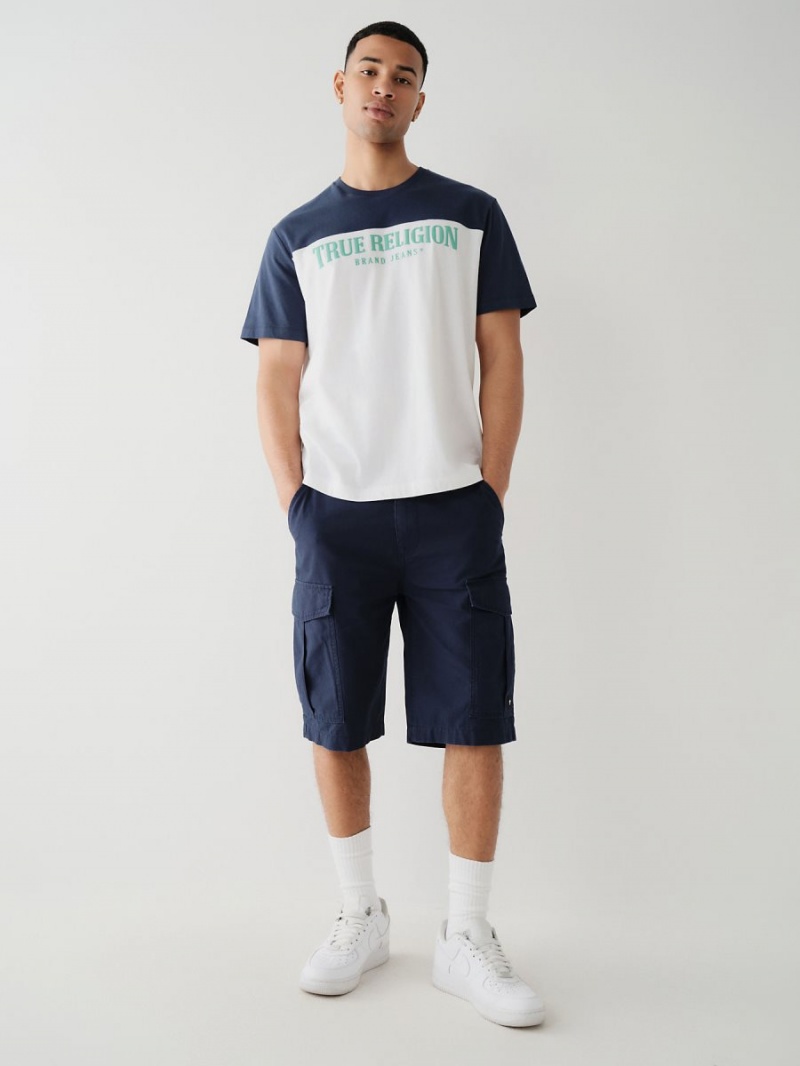 Camiseta True Religion Football Relaxed Blancas | 53YSJDIKX