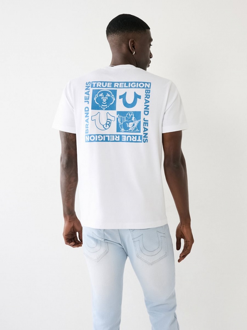 Camiseta True Religion Horseshoe Logo Blancas | 61CWKSHEJ