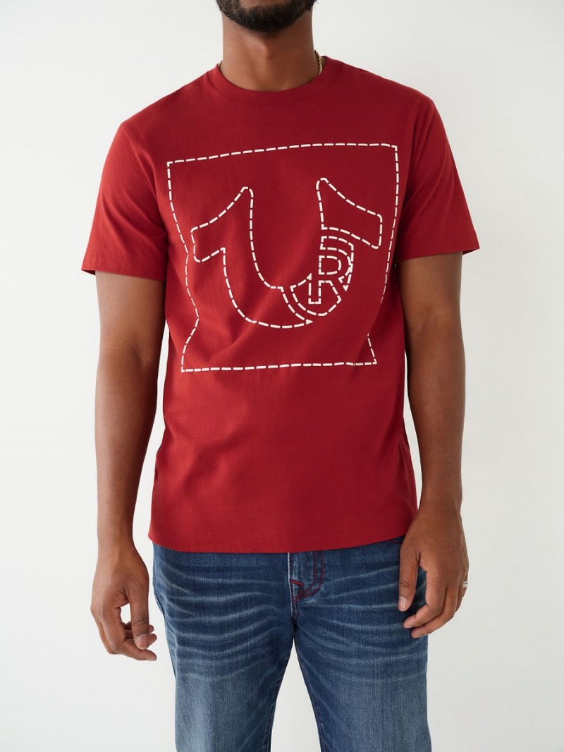 Camiseta True Religion Horseshoe Logo Rojas | 41QKZUYMA