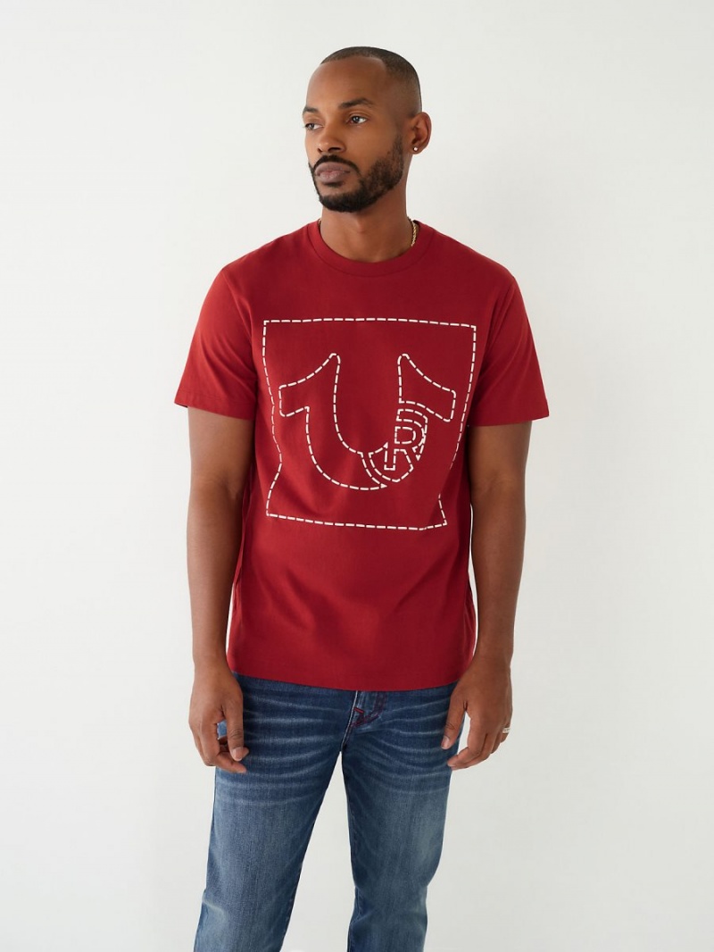 Camiseta True Religion Horseshoe Logo Rojas | 41QKZUYMA