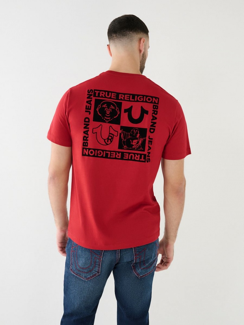 Camiseta True Religion Horseshoe Logo Rojas | 91LNOTYQS