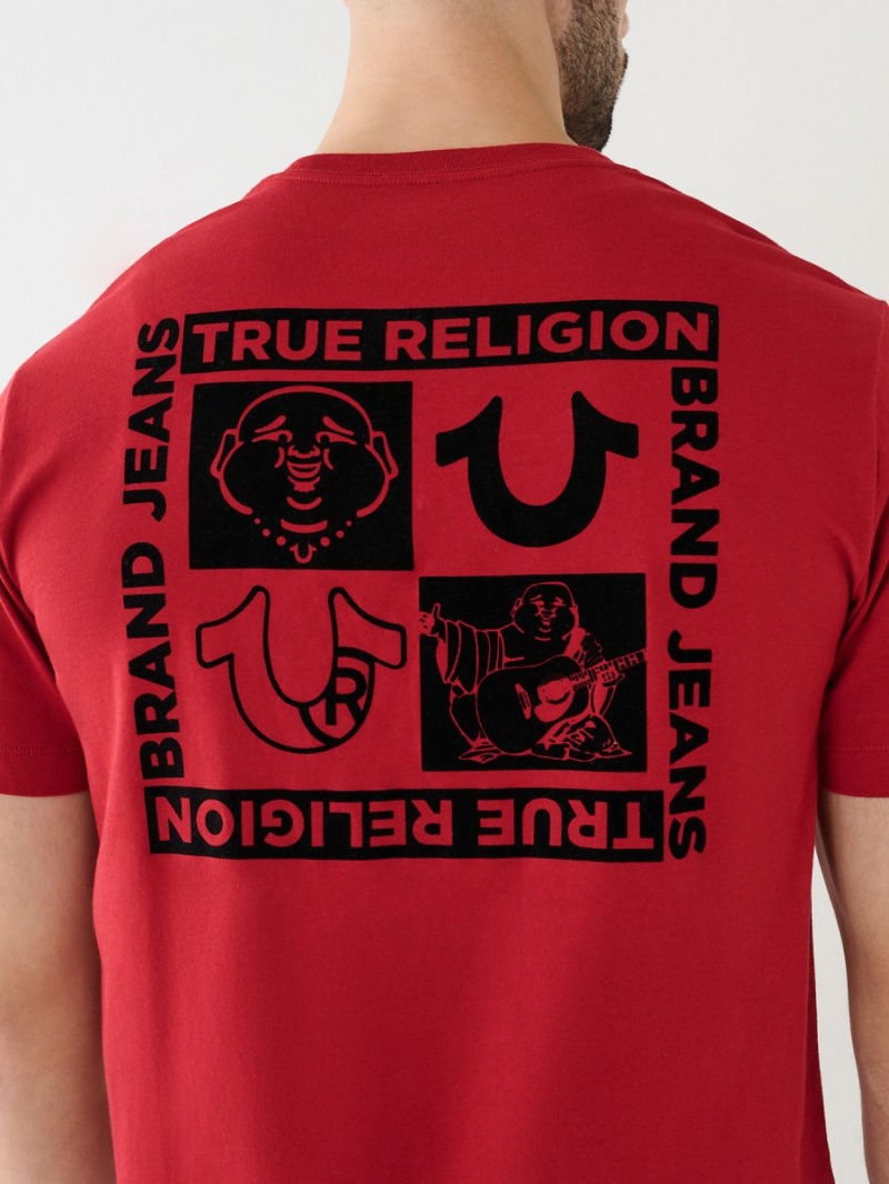 Camiseta True Religion Horseshoe Logo Rojas | 91LNOTYQS