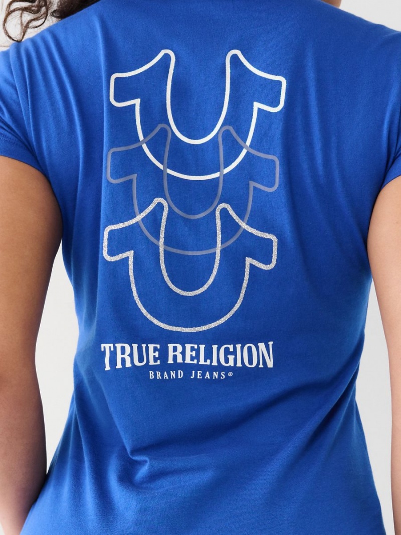 Camiseta True Religion Horseshoe Logo V Poolside | 86ZOFUNYV