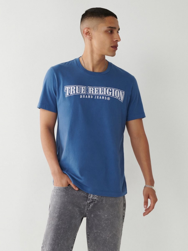 Camiseta True Religion Horseshoe Relaxed Azul Marino | 02POFZQYT