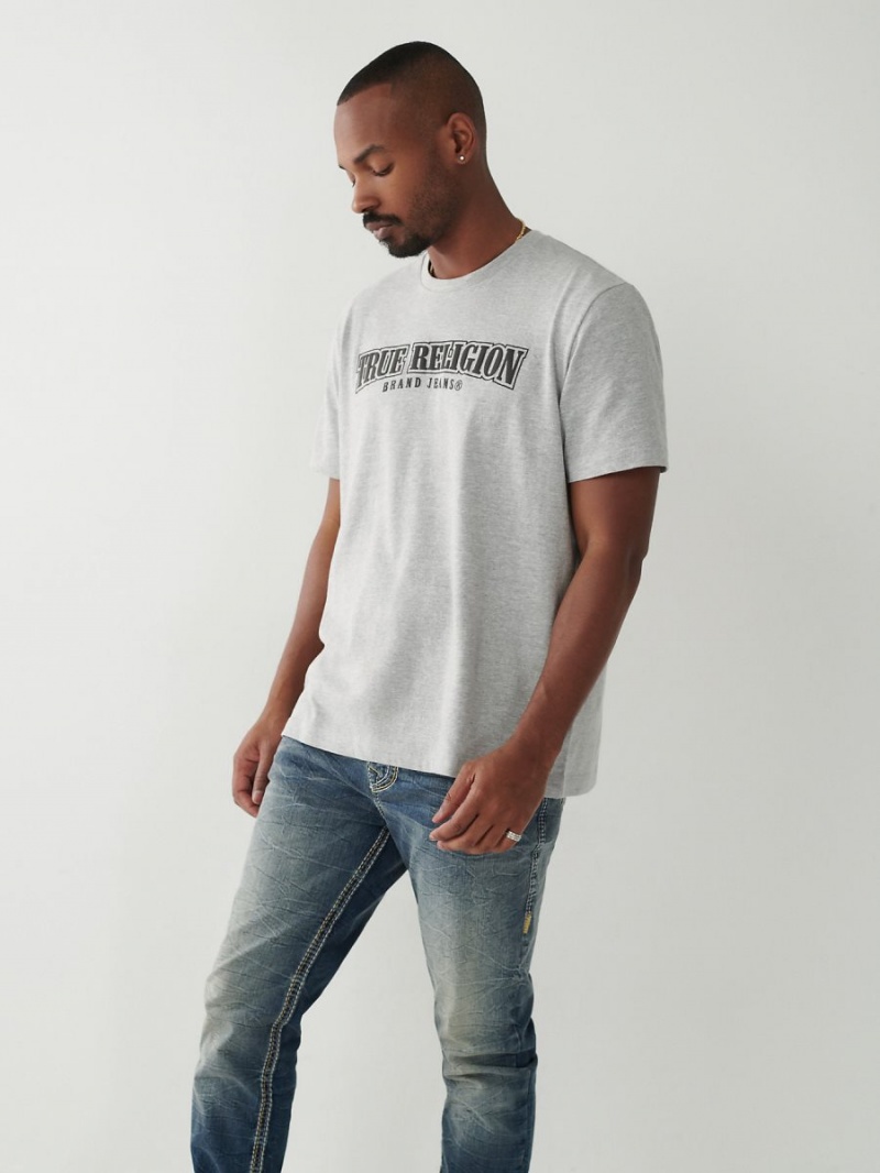 Camiseta True Religion Horseshoe Relaxed Gris | 63UCVMBYG