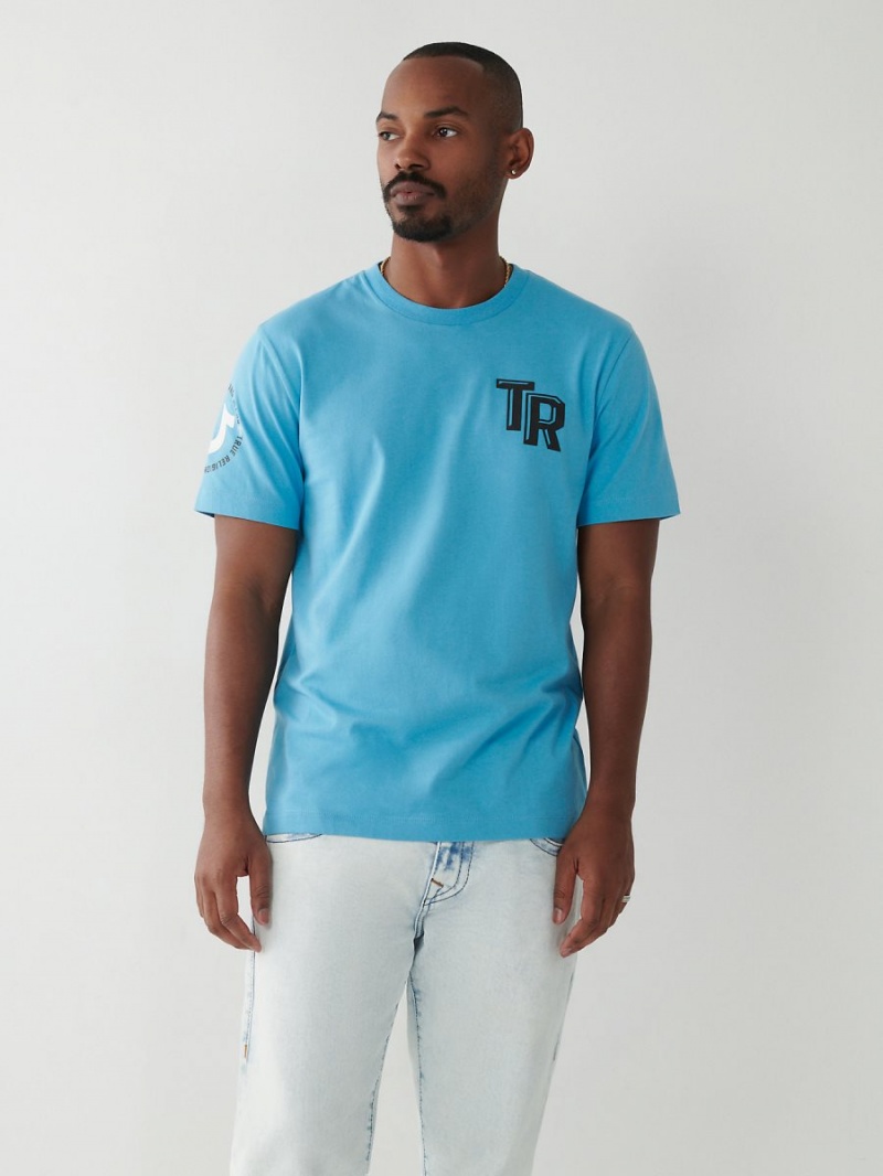 Camiseta True Religion Logo Azules | 25BSVXWGM